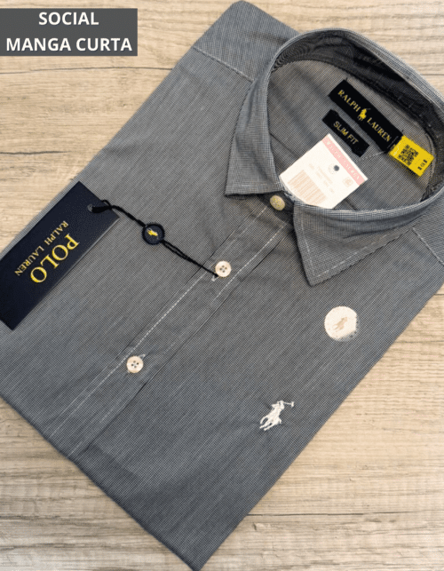 Social Curta Oxford Ralph Cinza #SL57