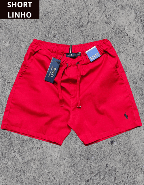 Short Linho RL Vermelho #LS47