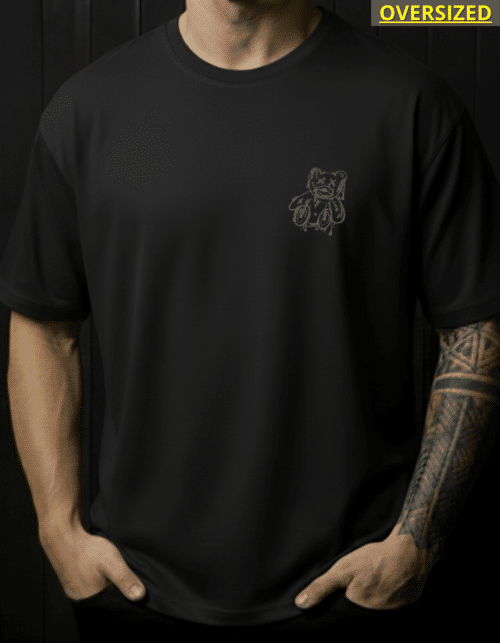 Oversized Suedine MOSC Urso Black #o123