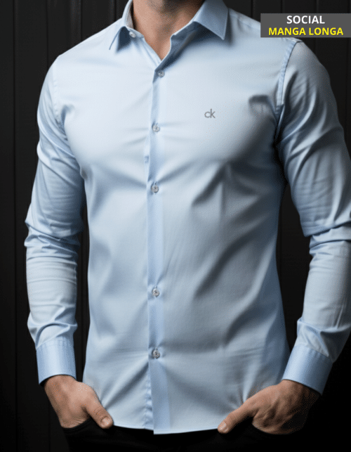 Social Longa Elastano CK Azul #SL89