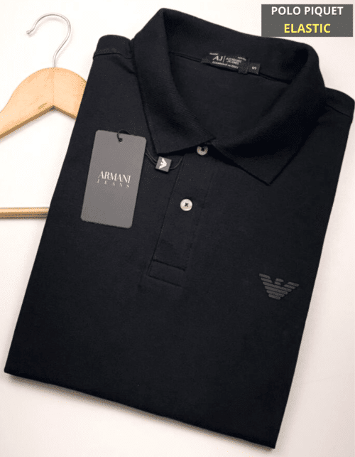 Polo Elastano AJ Preto #CP328